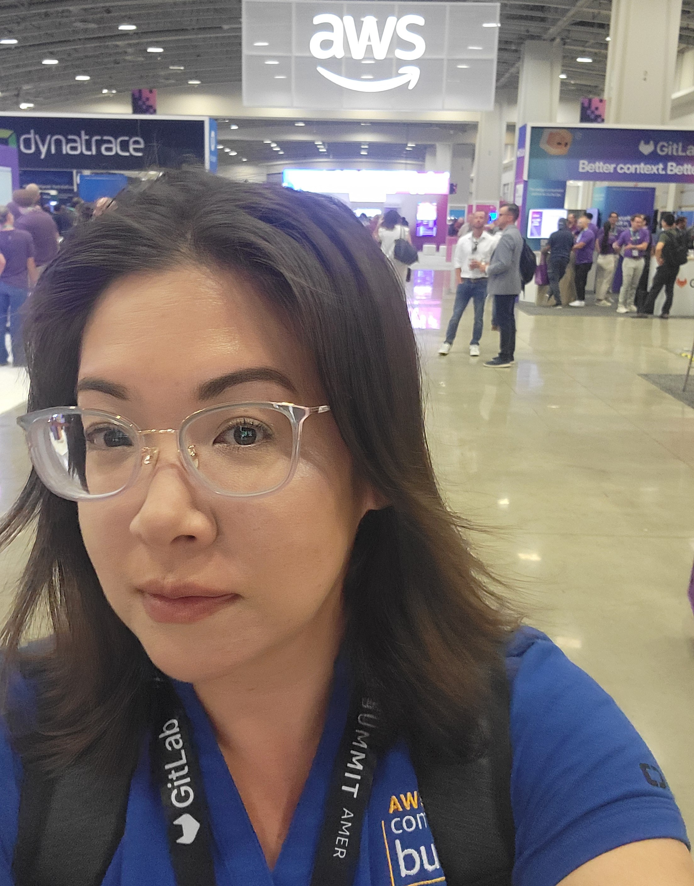 Jen at AWS DC Summit expo floor